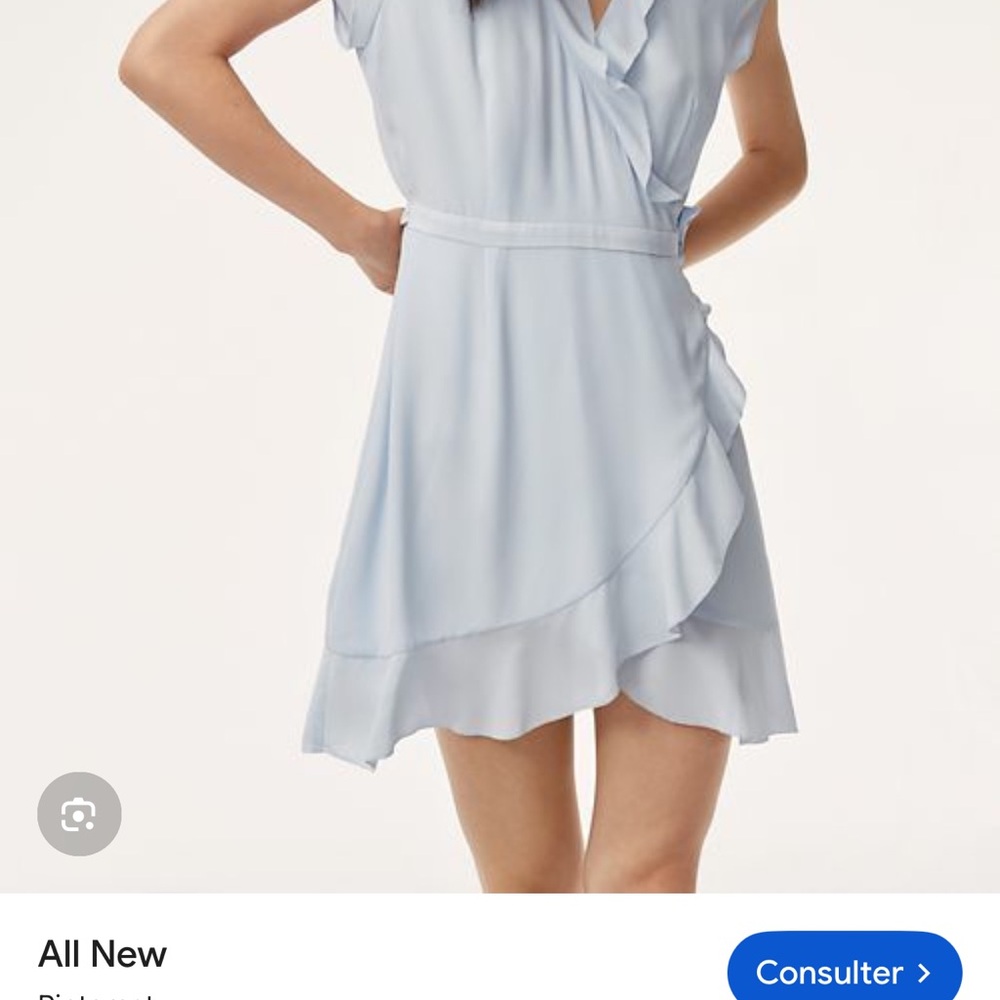 Sunday Best Light Blue Ruffle Mini Dress - Picture 5 of 5